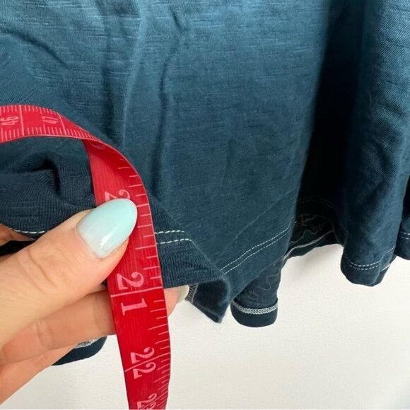 Anthropologie Tulsi Swing embroidered beaded floral oversized Tee top Sz S NWT - Picture 6 of 11